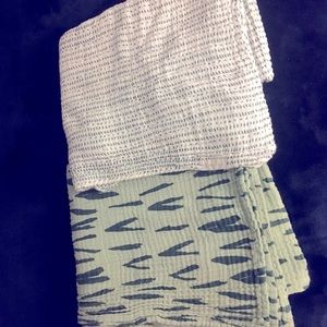 Organic Oliver and Rain swaddles